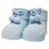 iN ControL newborn sokjes rib/pompom - blue