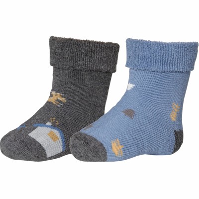 iN ControL 882-2 terry socks - home - antra/blue