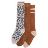 874-3 Kneesocks leopard brown