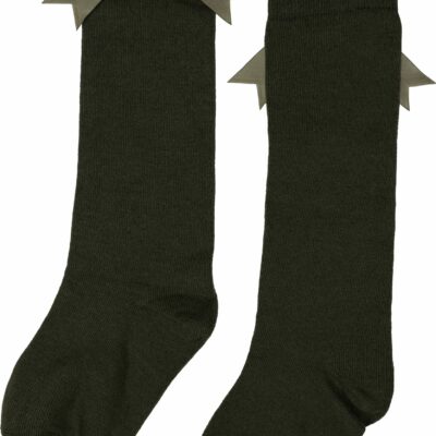 iN ControL 876-2-06-kneesocks-satin-bow-khaki