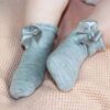 iN ControL 885-2p-socks-satin-bow-med-grey