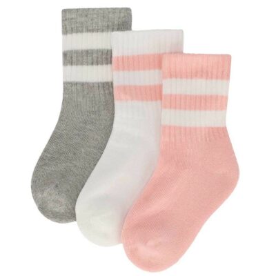 iN ControL 3pack sportieve baby sokjes - roze