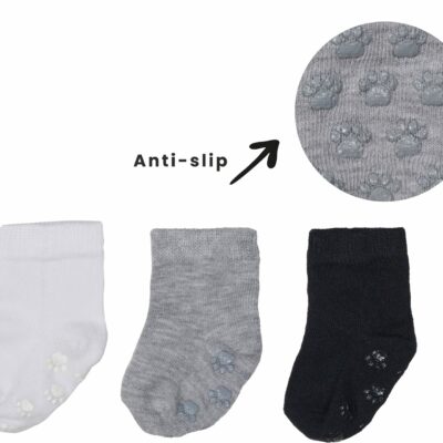 3pack newborn sokjes met antislip - jongens