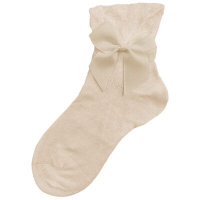 iN ControL communie socks bow-ruffle BEIGE